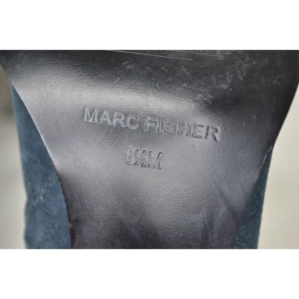 Marc Fisher Women's 8.5 Vandra Blue Suede Pointy Toe Booties